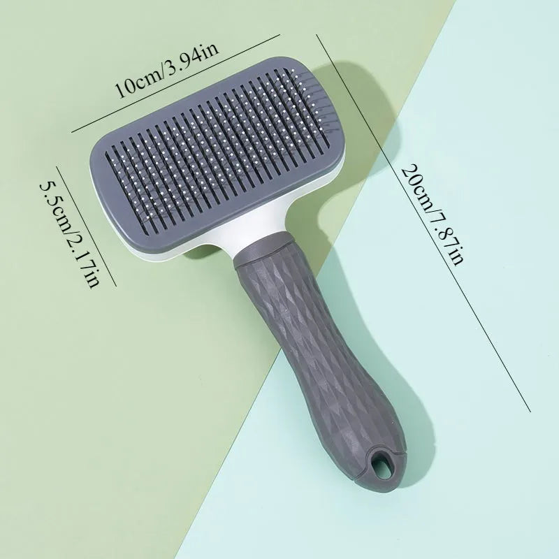 2 In 1 Pet Grooming Brush Massaging Deshedder Easy Cleanup