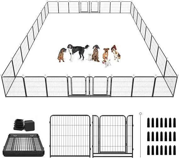 Hign-concerned Wide Dog Fence Outdoor Heavy Anti Rust