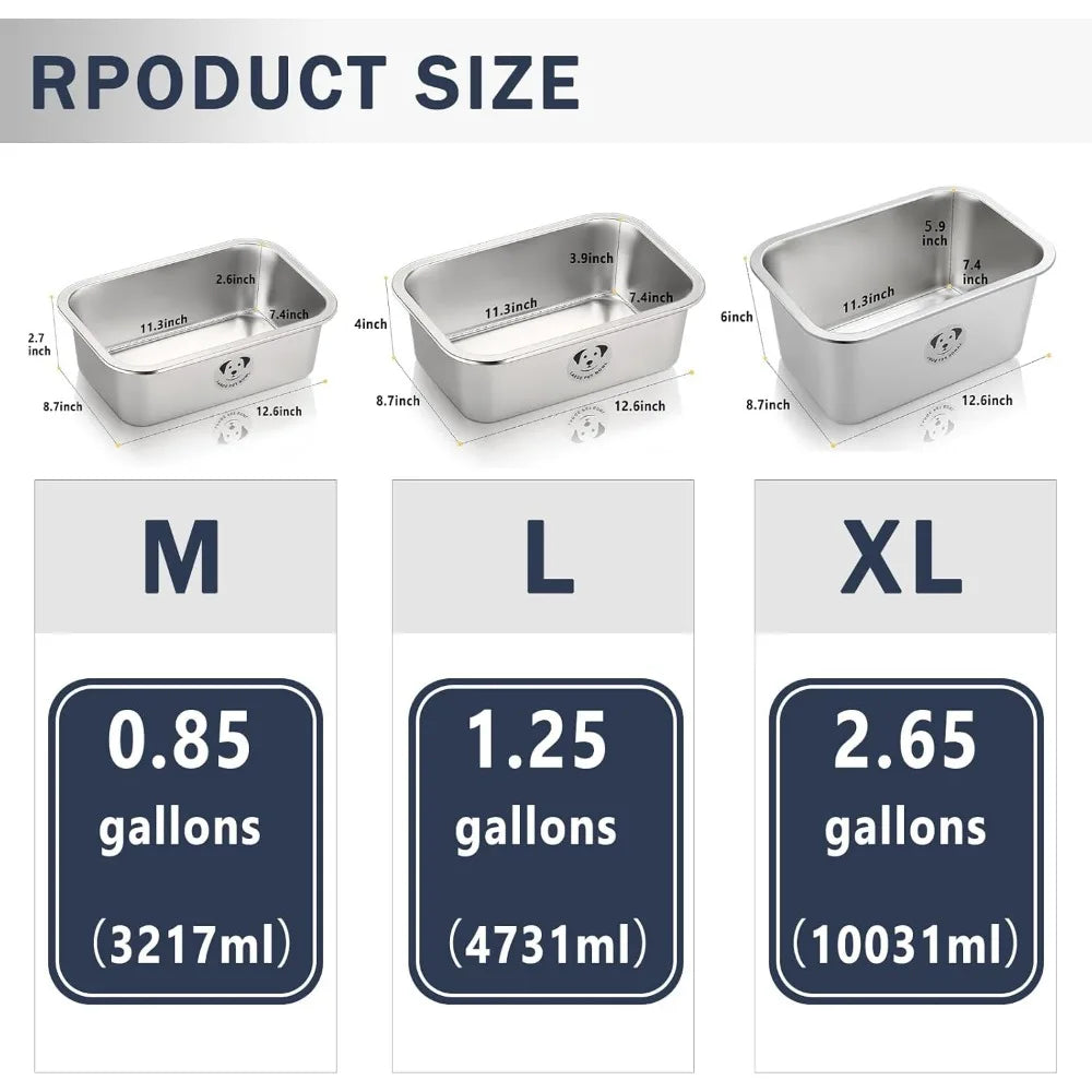 Stainless Steel Dog Bowls Large Dogs Durable Hign-concerned