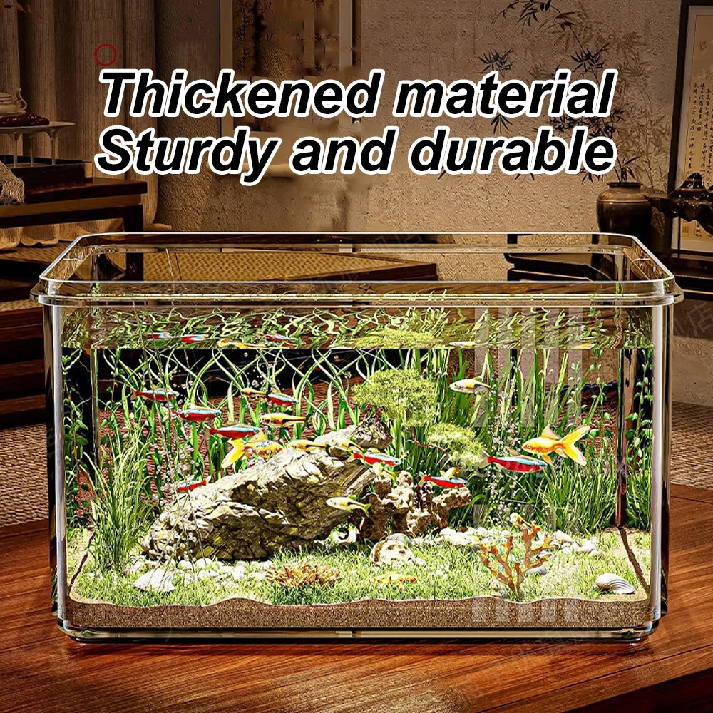 Transparent Desktop Fish Tank For Office And Home Decor