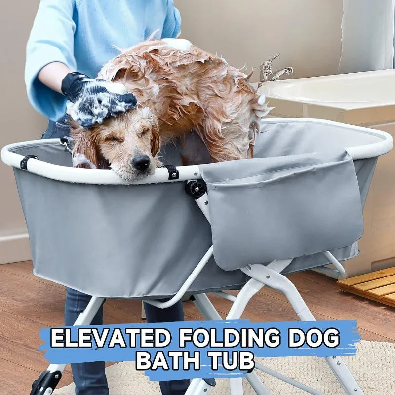 Dog Litter Elevated Foldable Dog Bath Tubs For Large Pets