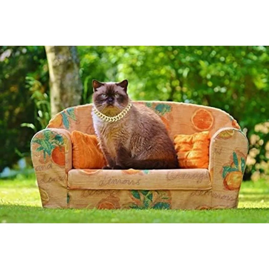 Hign Concerned Iced Diamond Cuban Link Cat Collar For Cats