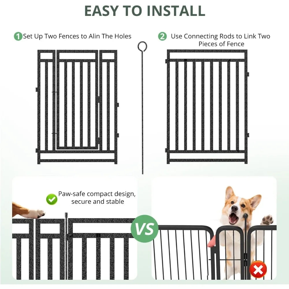 Hign Concerned Outdoor Dog Fence 40 Inch 16 Panel Playpen