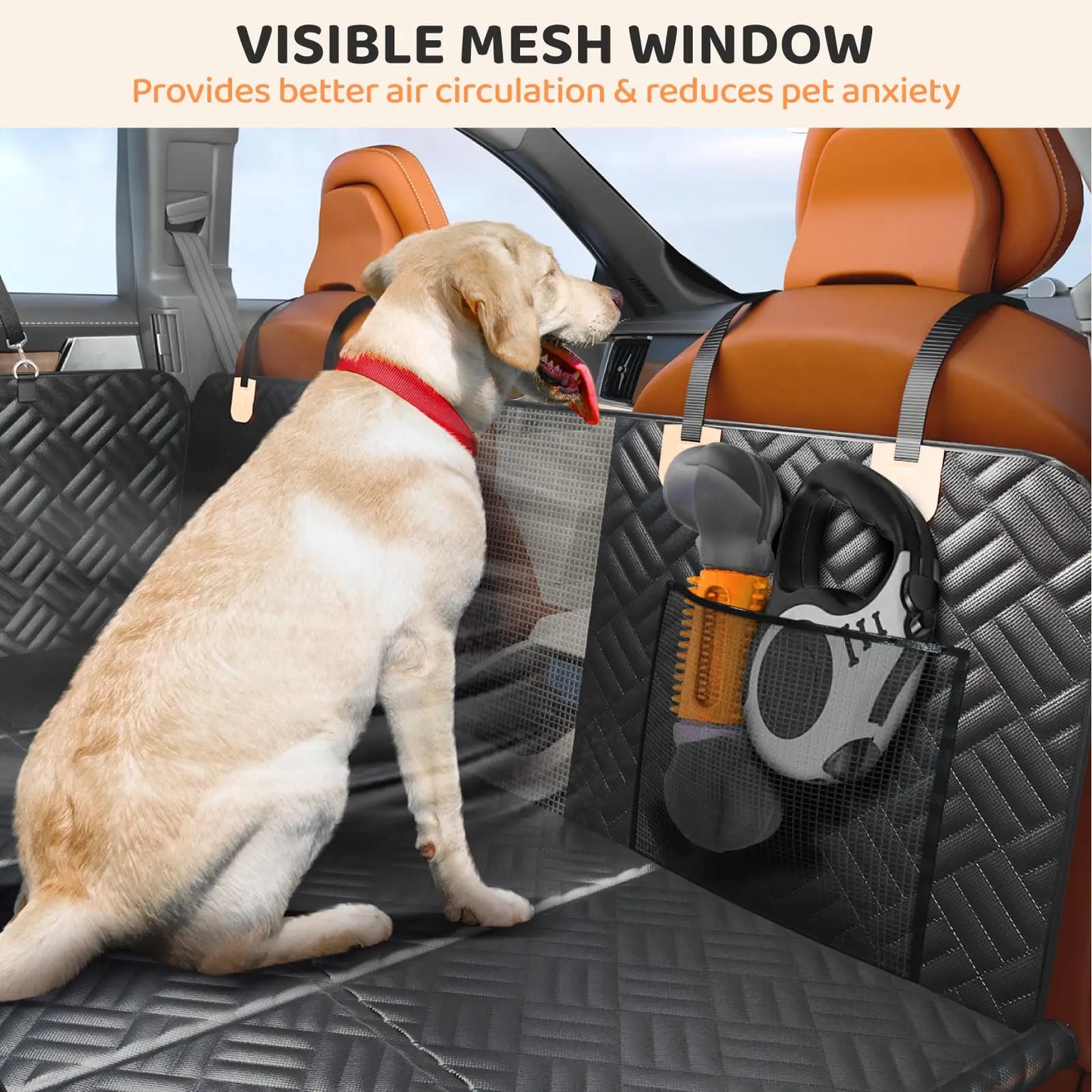 Dog Seat Cover for Cars Hard Bottom Extender Heavy Duty