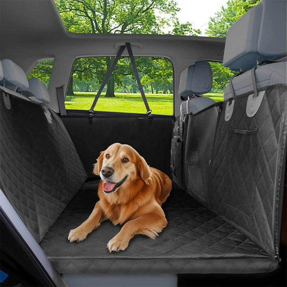 Dog Car Hammock Waterproof Back Seat Extender Mesh Guard