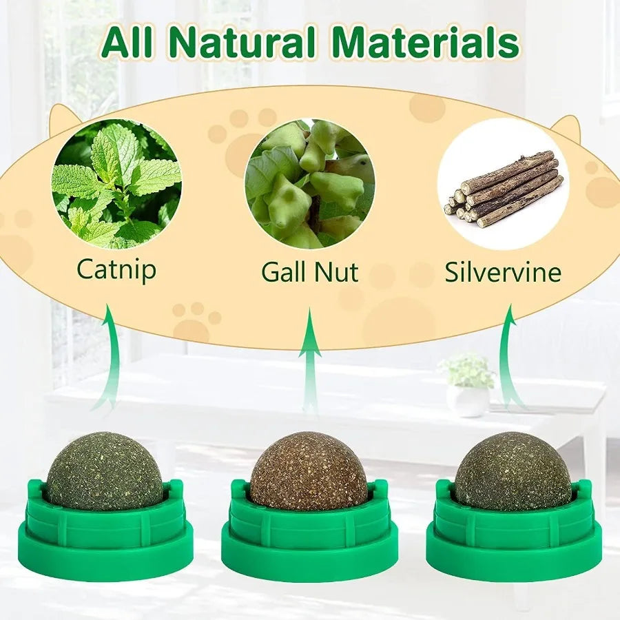 Hign-concerned Catnip Ball 3 Pack For Cats Safe Chew Toys