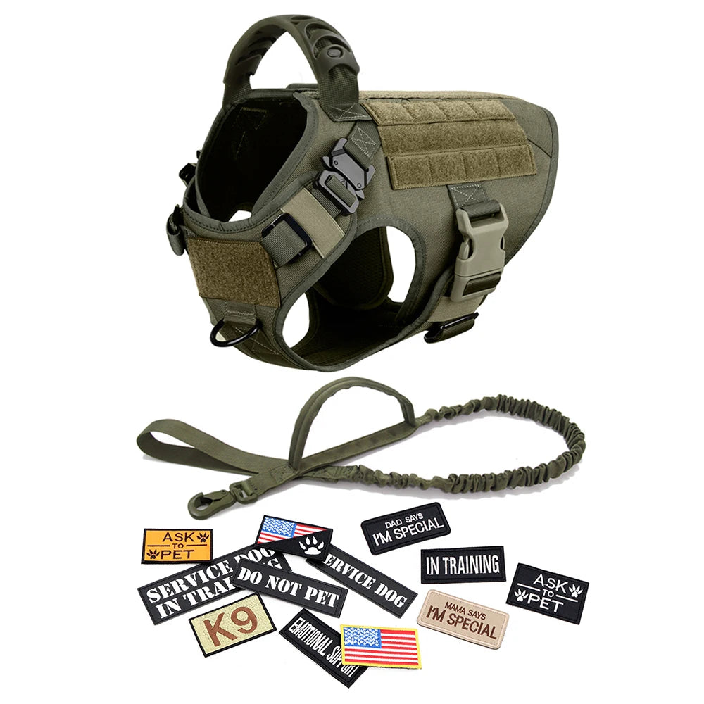 Petravelcn Military Dog Harness Vest For Malinois Training