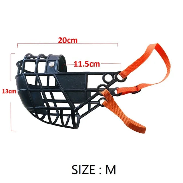 Adjustable Dog Muzzle Breathable Plastic Mouth Cover S M L