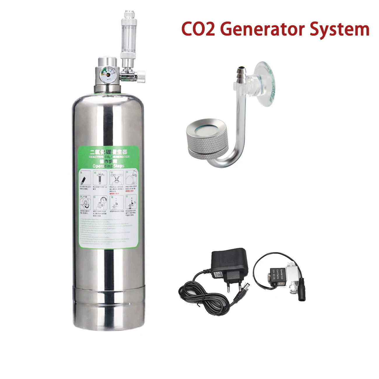 Stainless Steel Aquarium CO2 Generator Kit For Plants