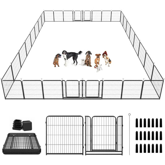Hign-concerned Wide Dog Fence Outdoor Heavy Anti Rust