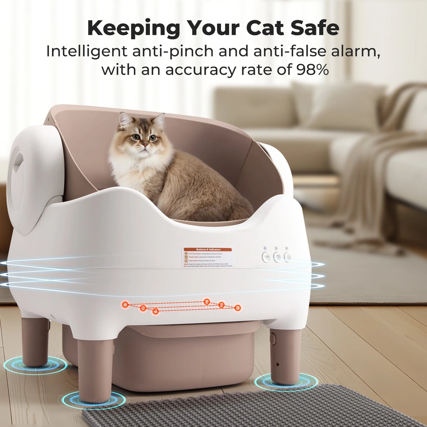 Lunapurr Self Cleaning Litter Box App Control For Multi Cats