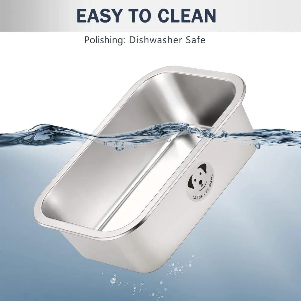 Stainless Steel Dog Bowls Large Dogs Durable Hign-concerned