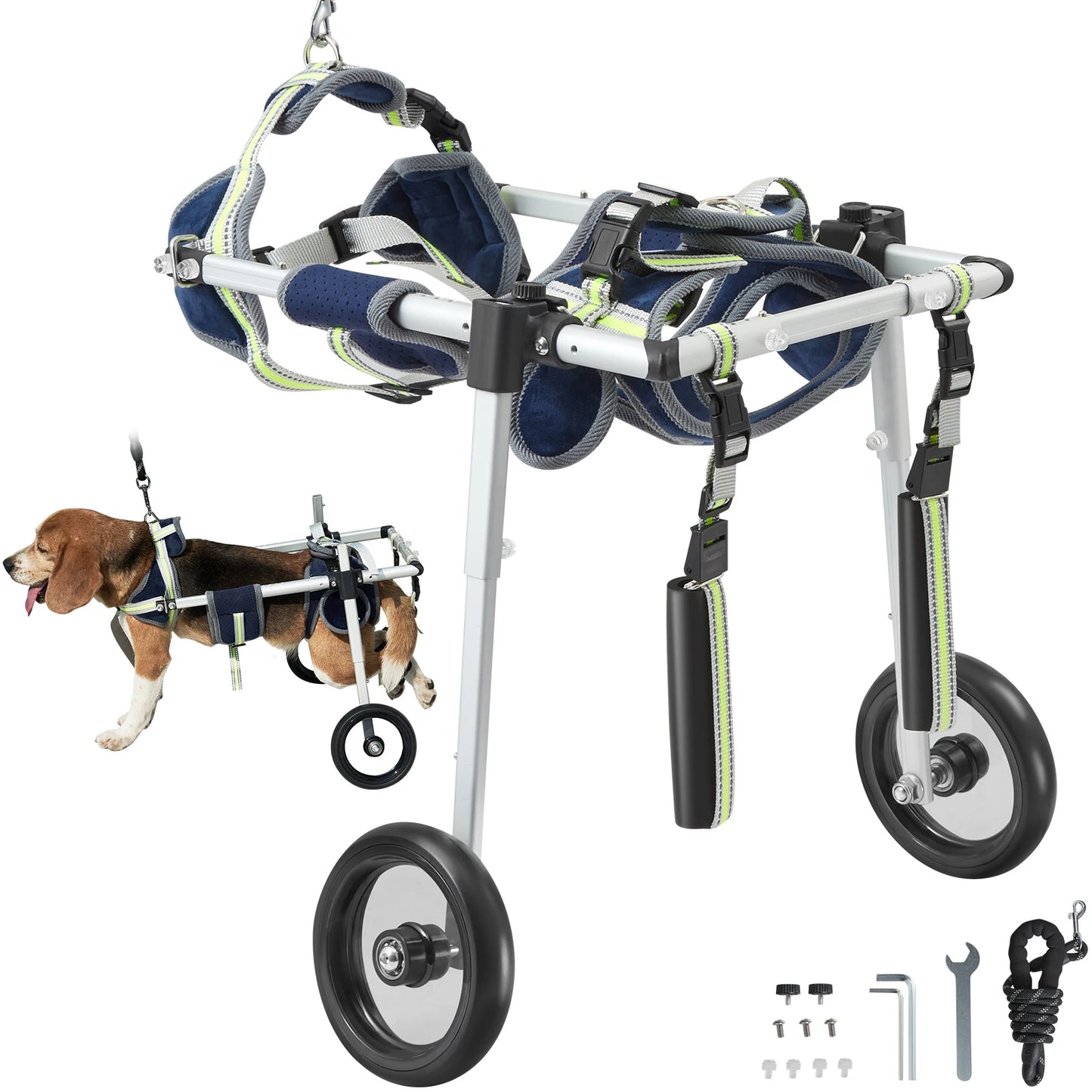 SucceBuy Dog Wheelchair 2 Wheels for Hind Leg Pets Now