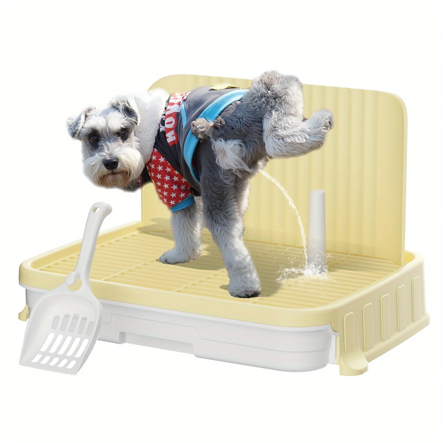 Dog Litter Potty Tray With Protection Wall Keeps Floors Dry