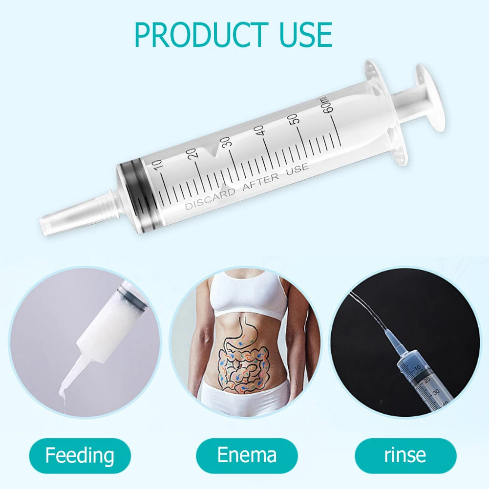 Plastic Needle Free Disposable Syringes Pets 60 To 100ml