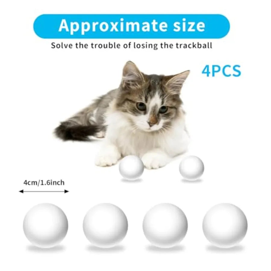 Cat Track Ball Replacement Toy Hign Concerned 4 Pack White