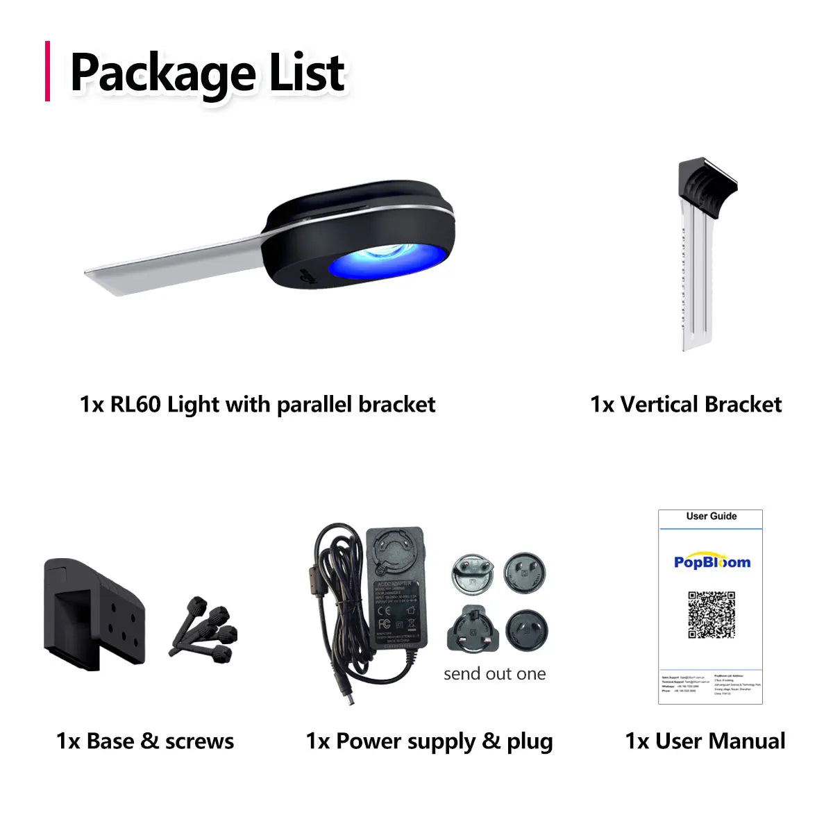 PopBloom RL60 Nano Aquarium Lamp 60W Full Spectrum WiFi App