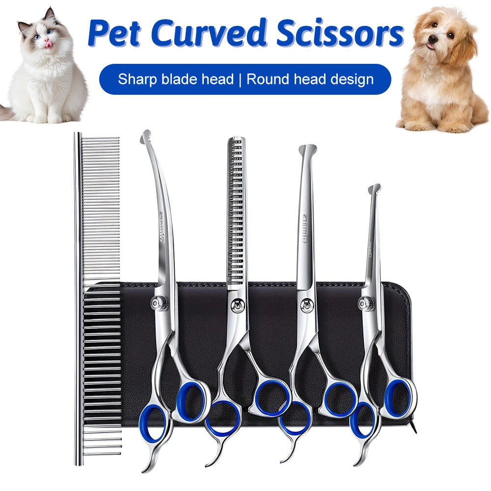 7 Inch 4CR Stainless Steel Dog Grooming Scissors Set