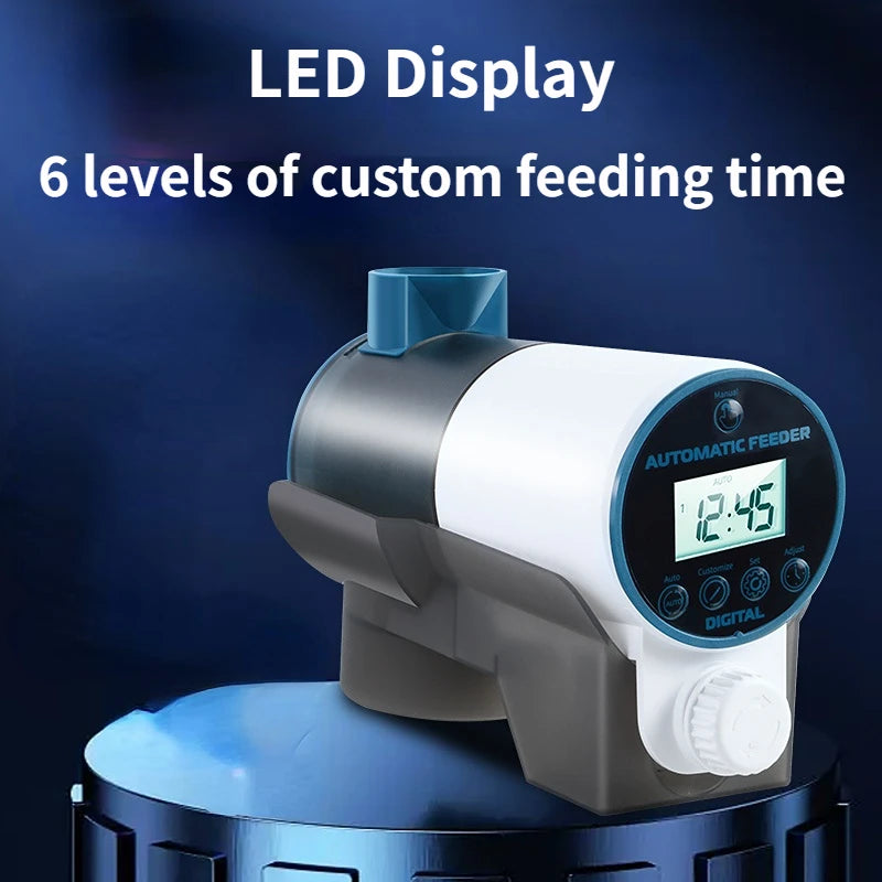 Automatic Fish Feeder With Timer Display For Aquarium