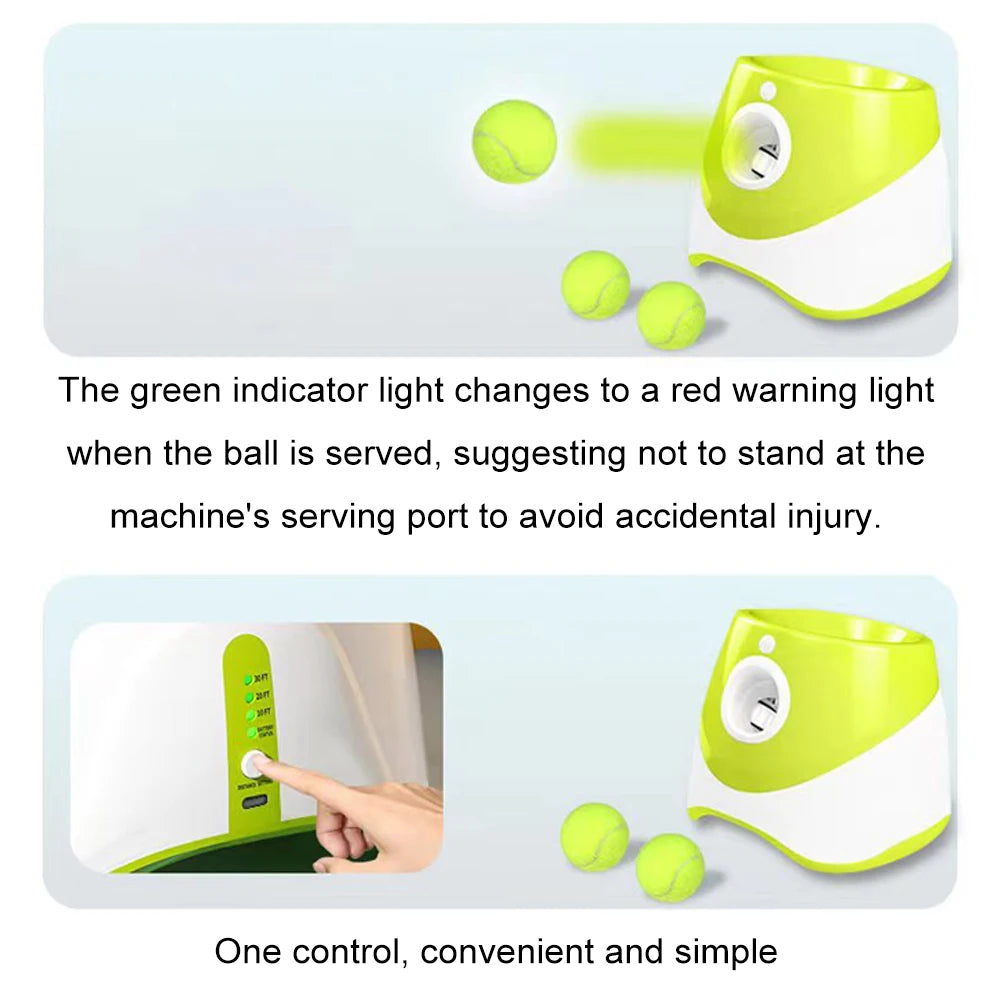 Automatic Dog Ball Launcher Interactive Pet Tennis Thrower