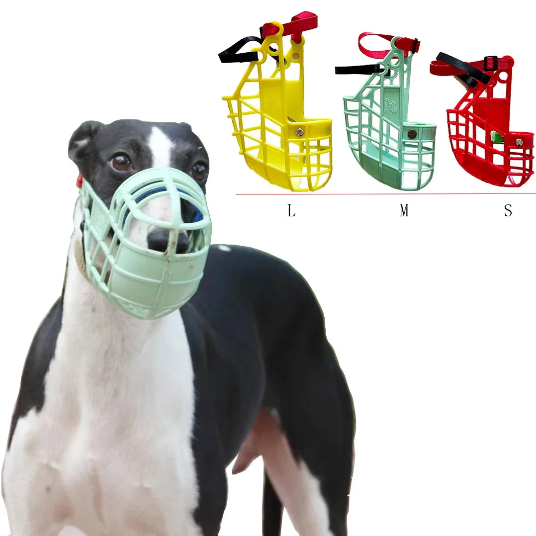 Adjustable Dog Muzzle Breathable Plastic Mouth Cover S M L
