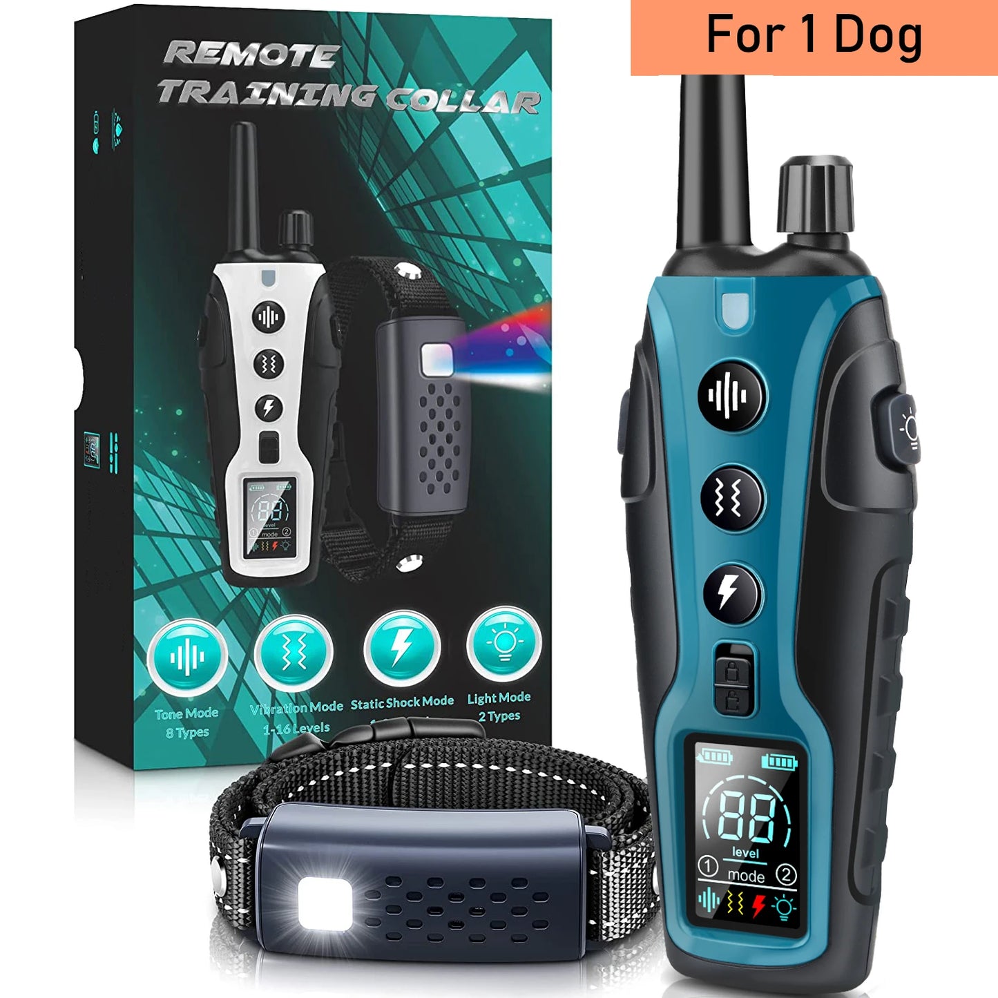 WXRPET RS3 Dog Training Collar Remote Beep Vibration 3300Ft