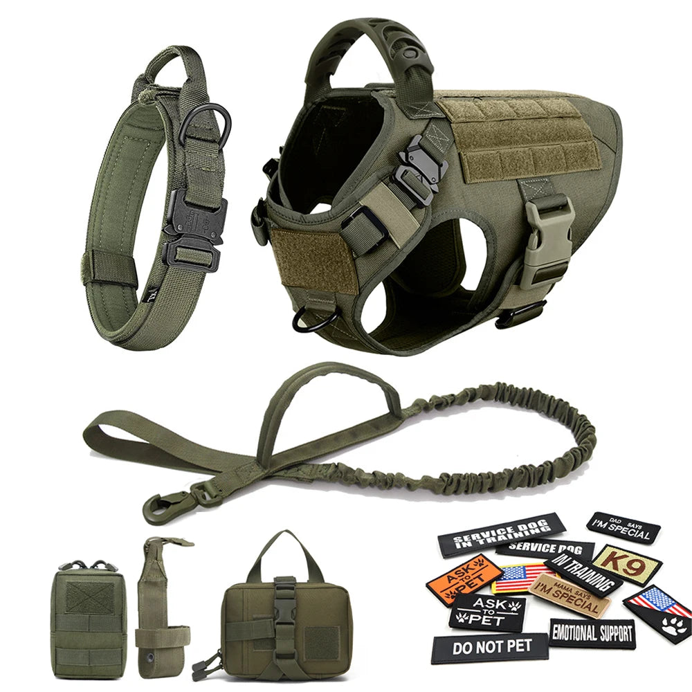 Petravelcn Military Dog Harness Vest For Malinois Training