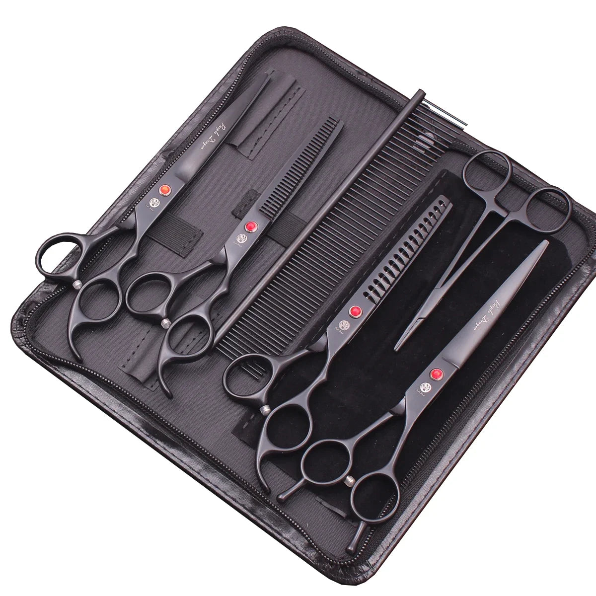 Purple Dragon Dog Grooming Scissors Kit 7 Inch Stainless