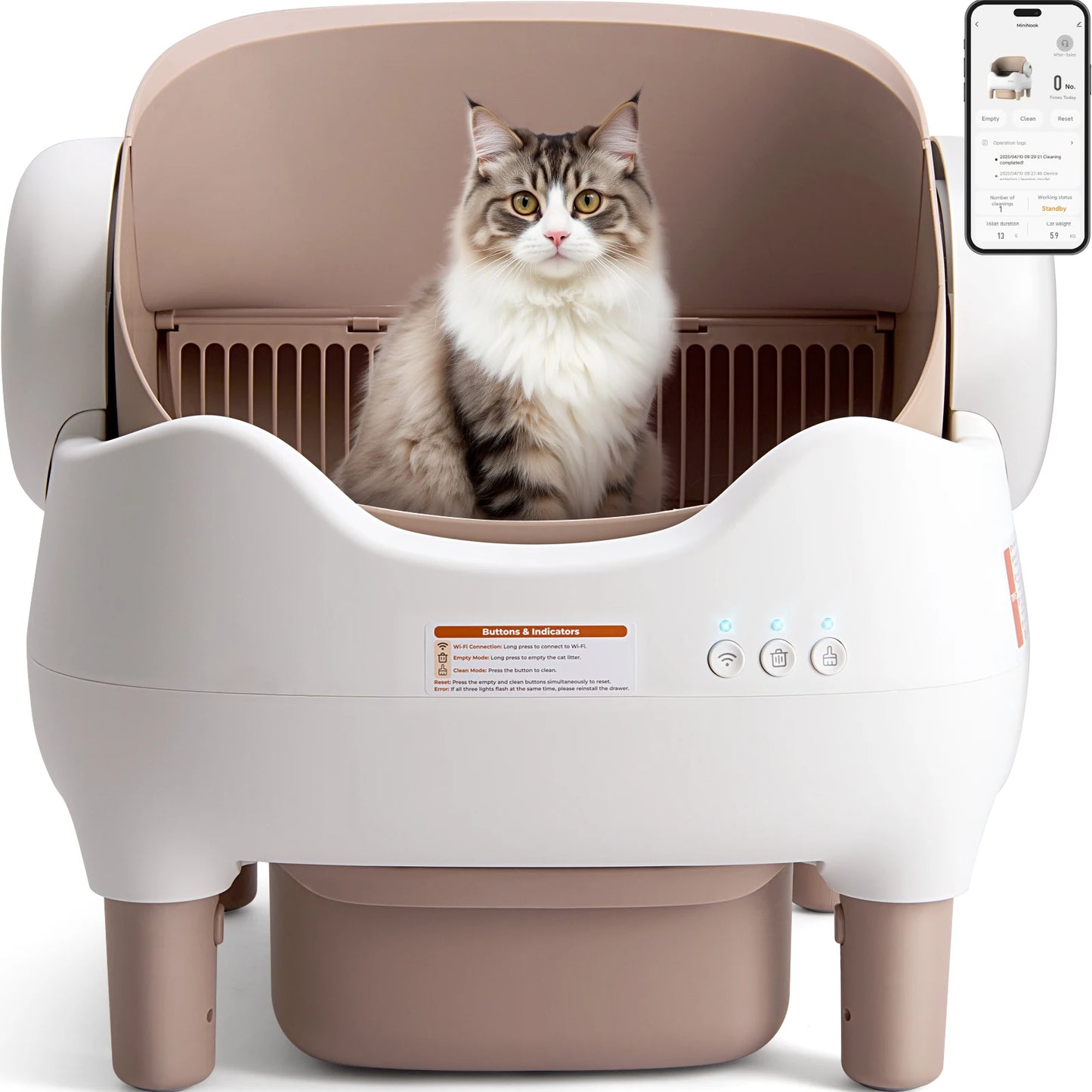 Lunapurr Self Cleaning Litter Box App Control For Multi Cats