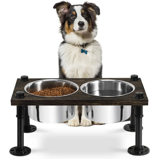 Raised Dog Bowl Stand For Large Dogs Farmhouse Feeder Bowls