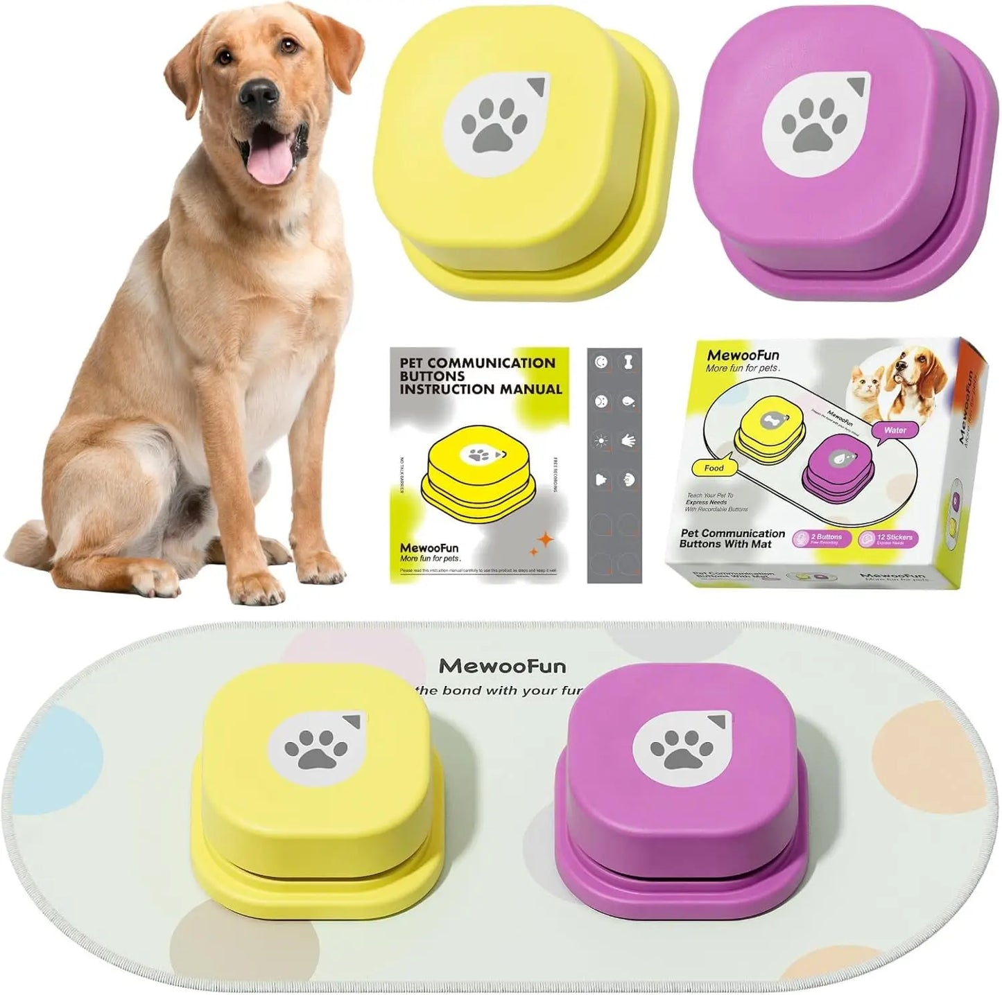 Mewoofun Dog Buttons for Communication Talking Training Set