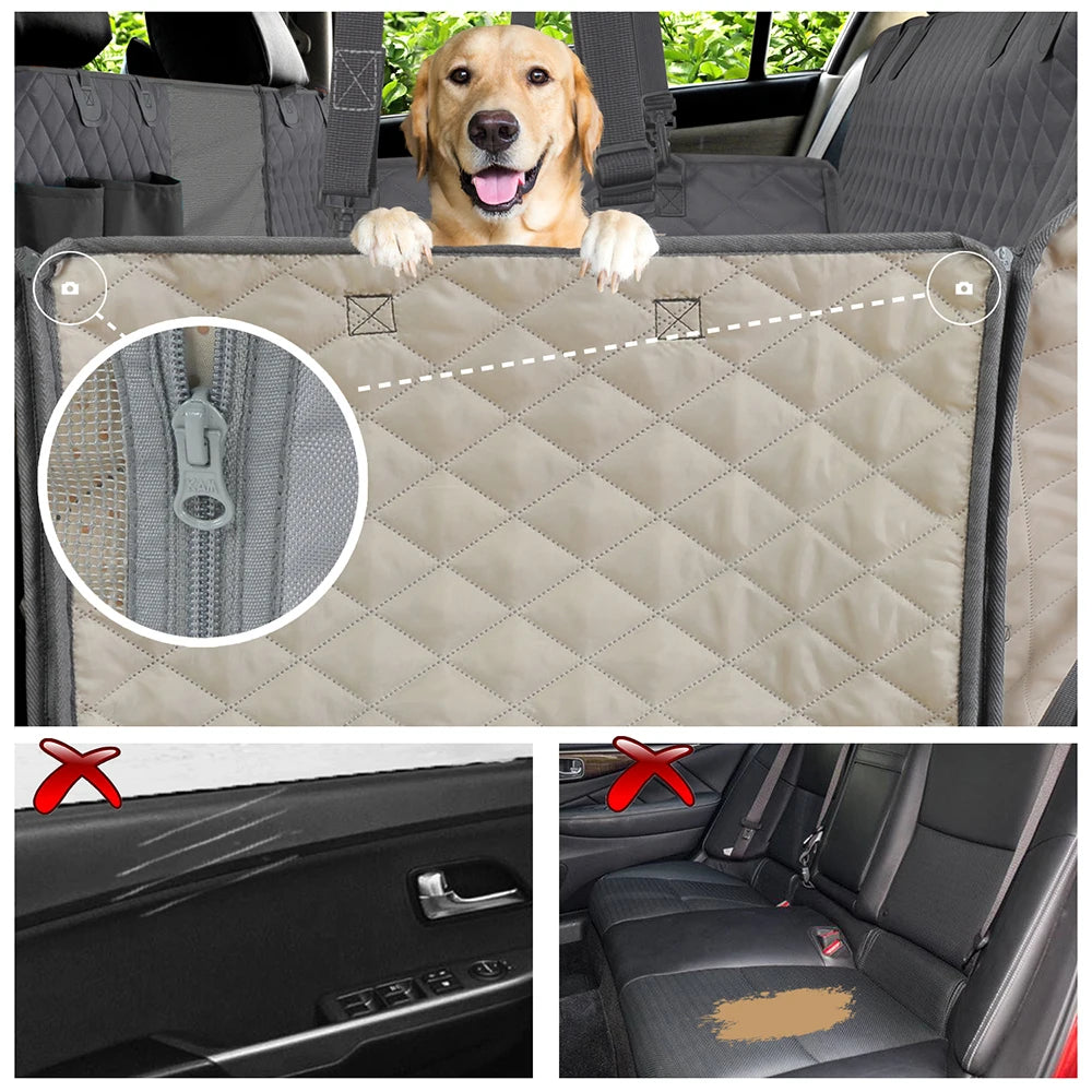 Petravel Dog Car Seat Cover Waterproof Back Seat Protector