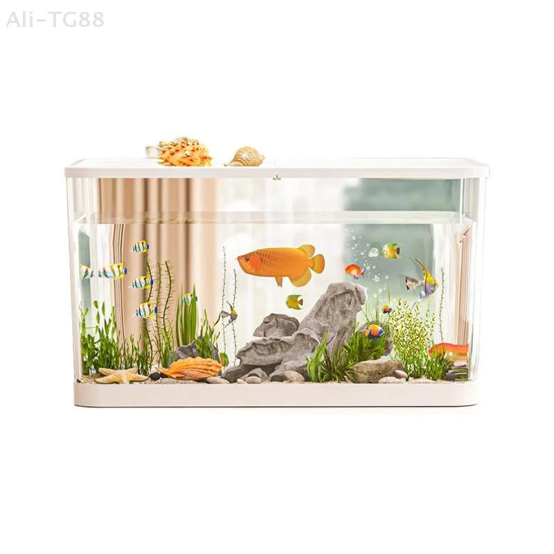 Durable Mini Fish Tank With Transparent Lid For Turtles