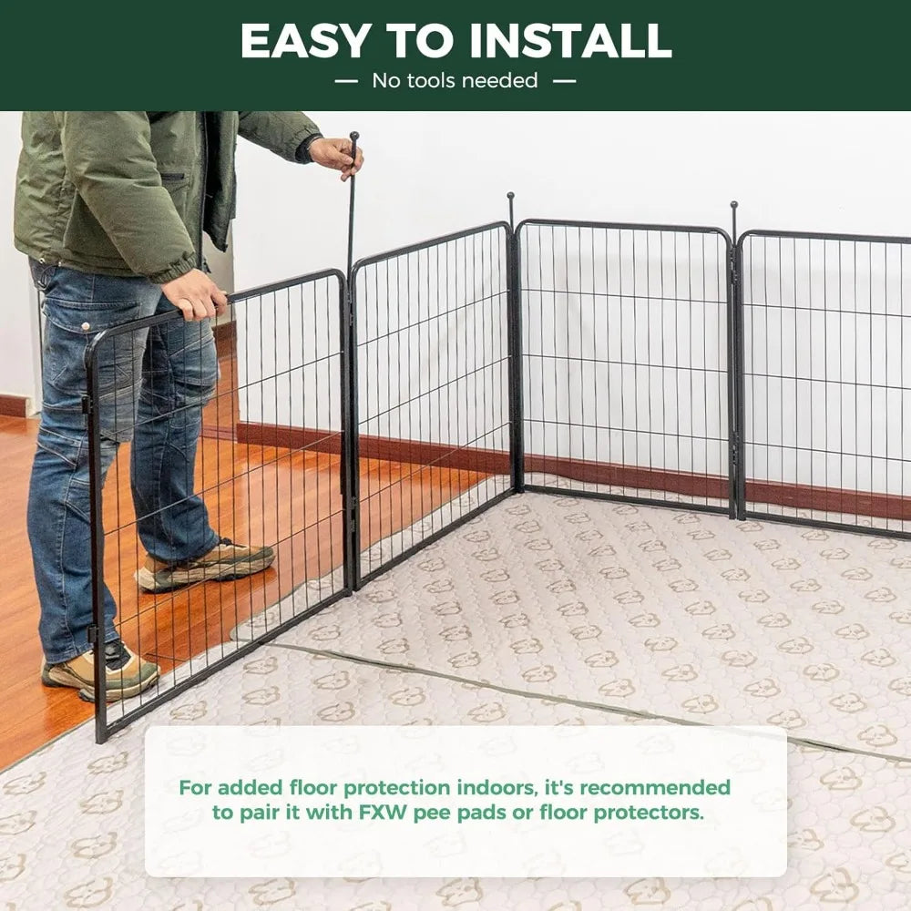 Dog Fence for Yard, RV Camping, 40 Inches 16 Fences for Medium and Large Dogs