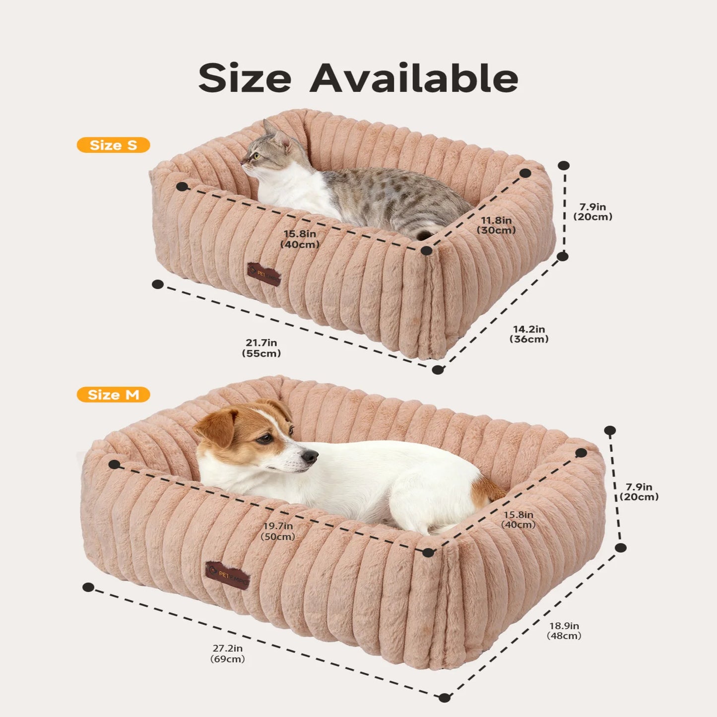 S/M Cat Pet Bed Indoor, Cat Bed, Fluffy Cat Couch with 6 Temperature & 5 Timer Settings & Safety Protection for Cats Dogs Puppy