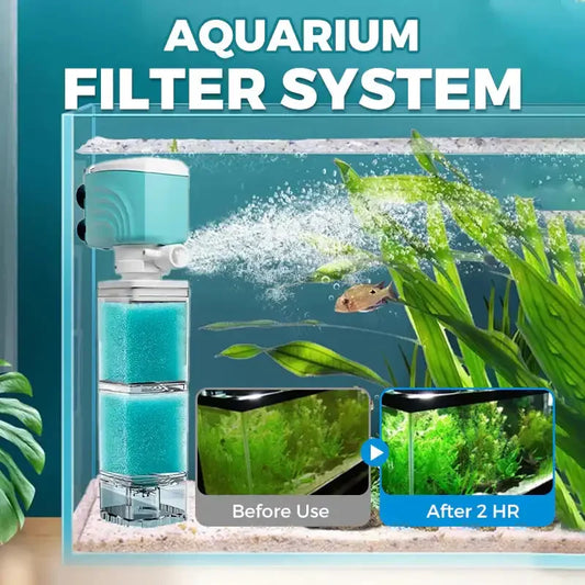 Automatic Aquarium Filter System 4W 220V Built In Pump