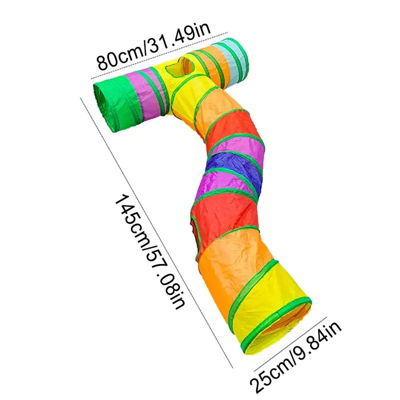 Cat Tubes And Tunnels T Shape Cat Track Toy Cat Play Tunnel Pet Cat Toy Portable Animal Tunnel Indoor Cat Toys Interactive Cat