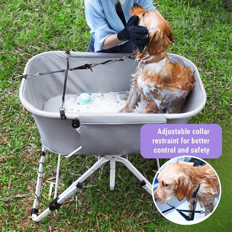 Dog Litter Elevated Foldable Dog Bath Tubs For Large Pets