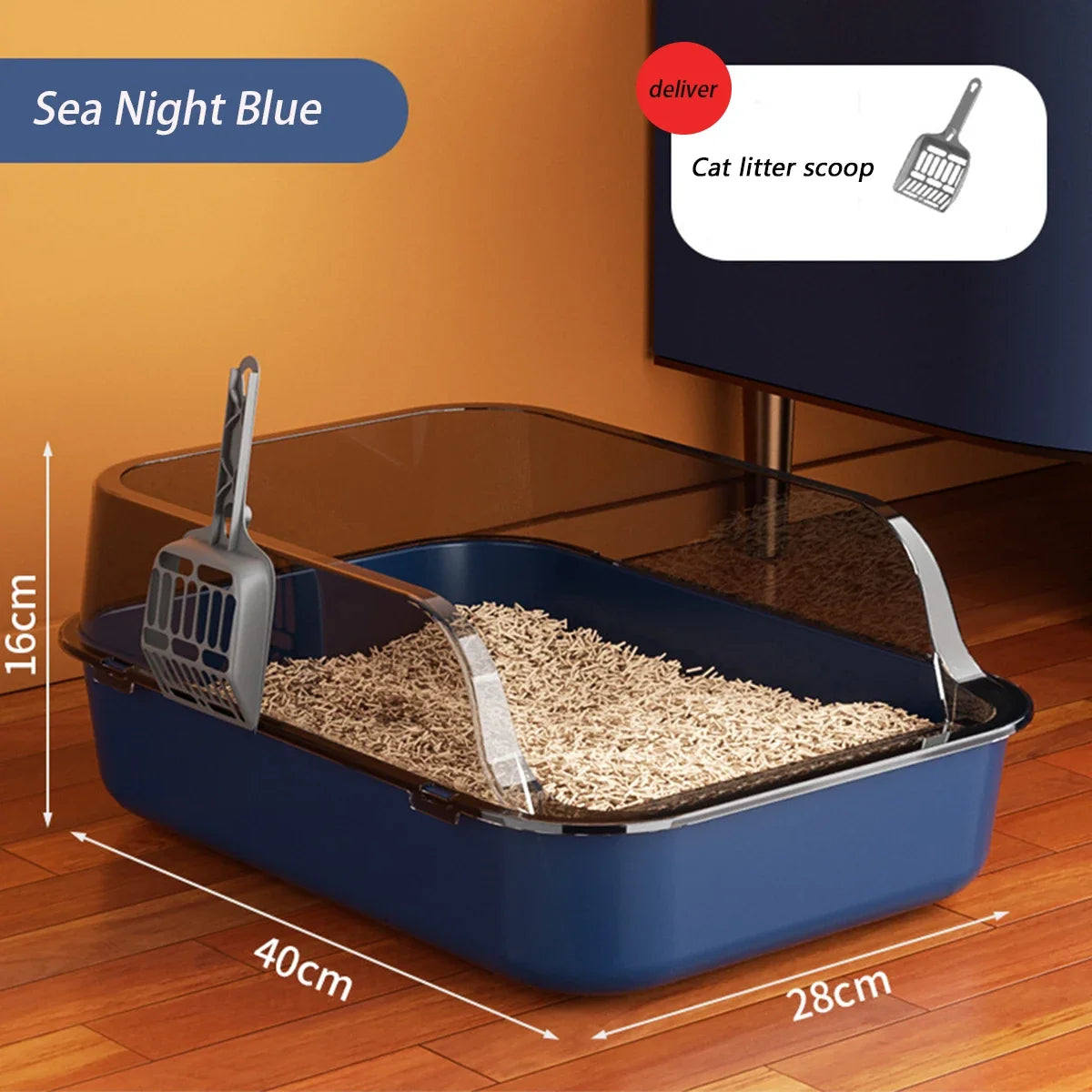 Choice Cat Litter Box High Sides Splashproof For Cats
