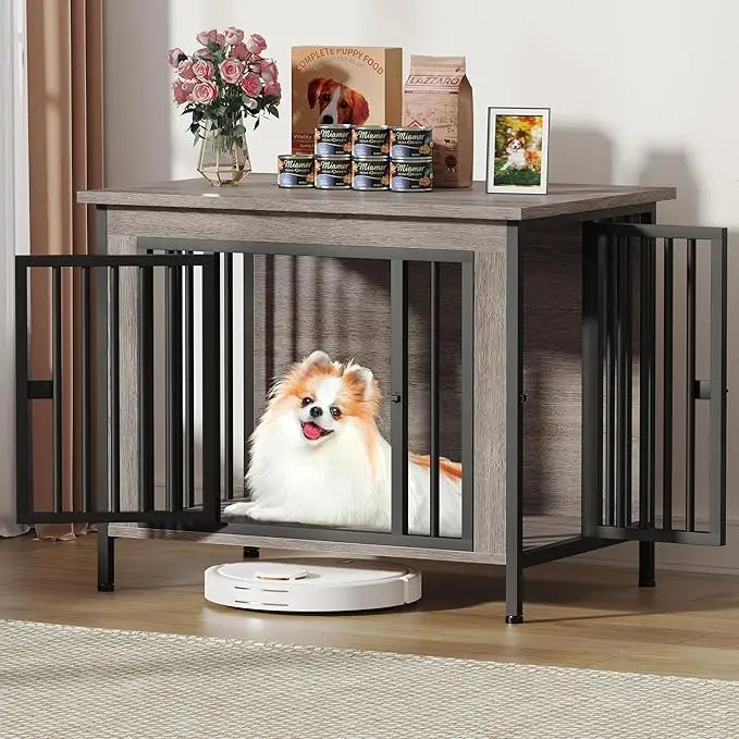 31.5" Small Dog Crate Furniture, Chew-Resistant Dog Crates for Small and Medium Dogs, Dog Kennel Furniture Indoor
