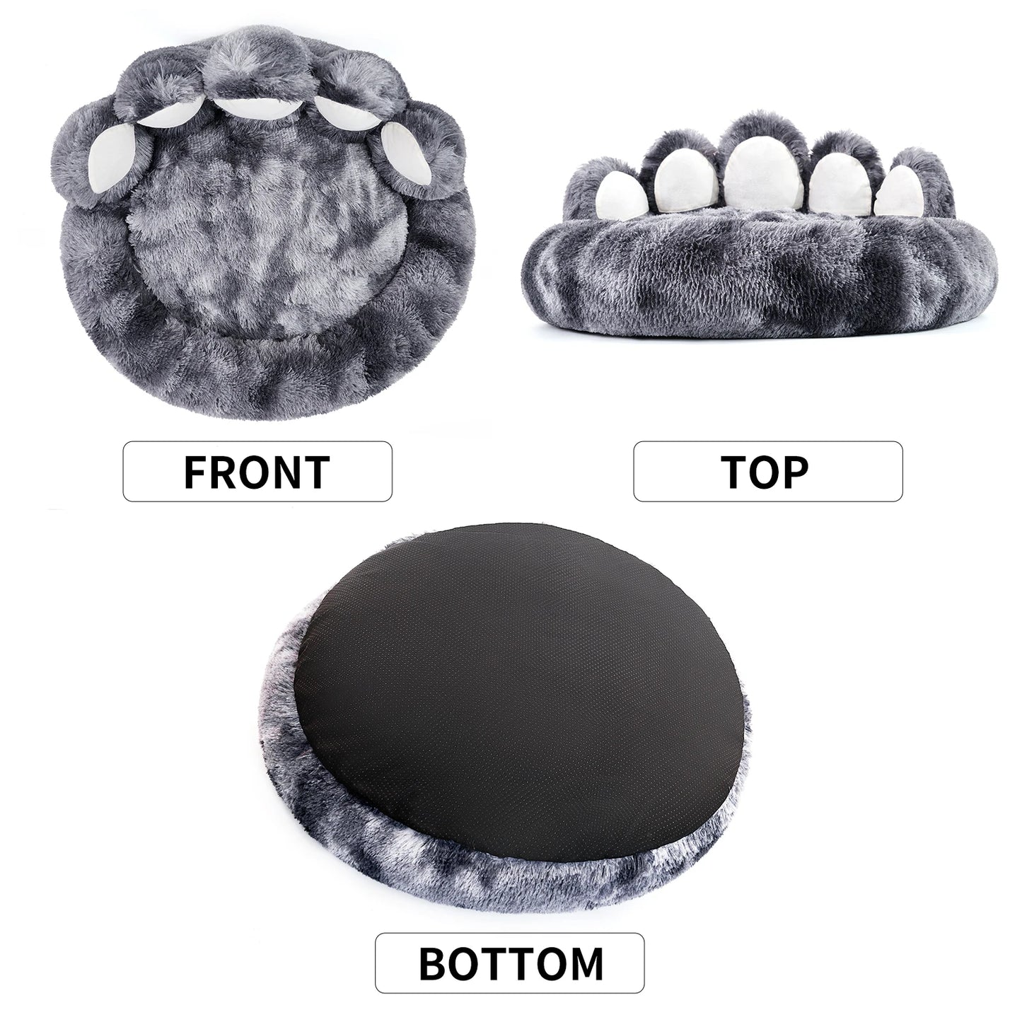 PETARTCN Paw Shape Cozy Warm Dog Bed For Furry Friends