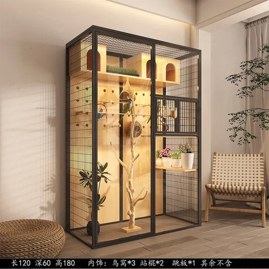 Parrot Xuanfeng solid wood special bird cage