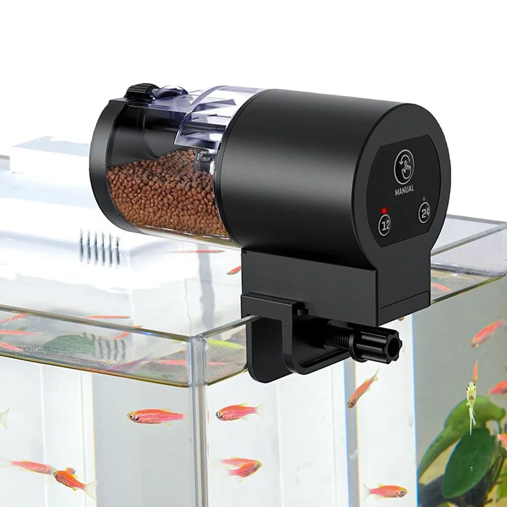 Auto Fish Tank Feeder Large Capacity Intelligent Control Fish Feeder Aquarium Fish Food Dispenser for Goldfish/Koi/Turtle