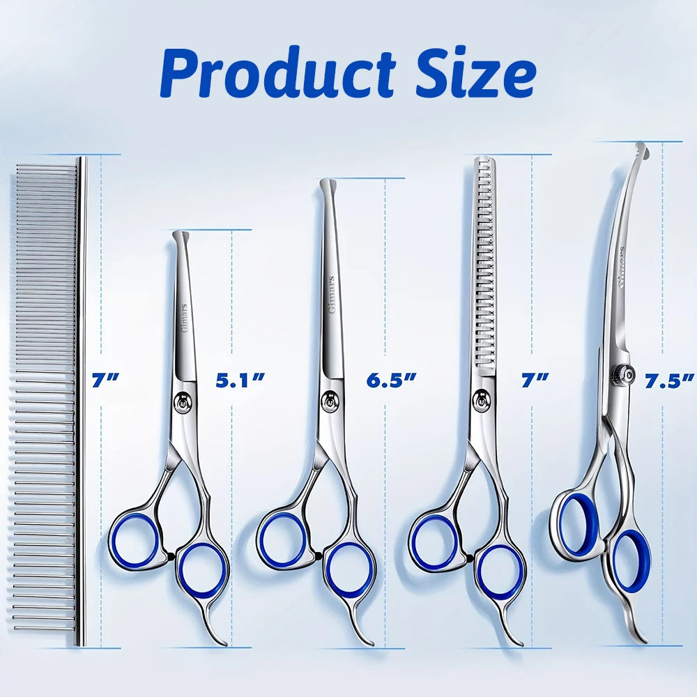 7 Inch 4CR Stainless Steel Dog Grooming Scissors Set
