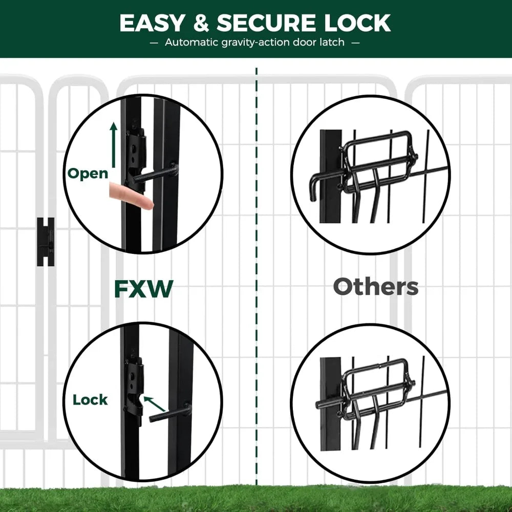 Dog Fence for Yard, RV Camping, 40 Inches 16 Fences for Medium and Large Dogs
