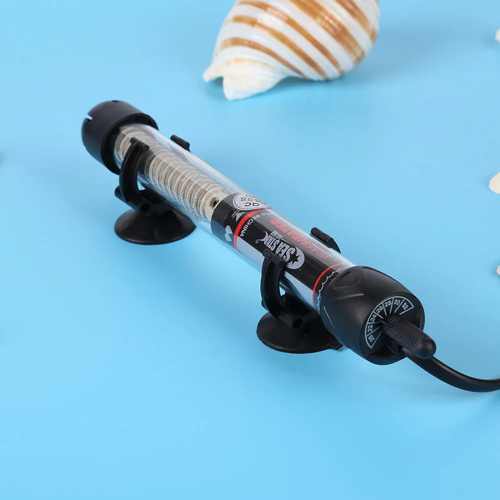 25W/100W/200W/300W Adjustable Temperature Thermostat Heater Rod Submersible Aquarium Fish Tank Water Heat Water Heating EU Plug