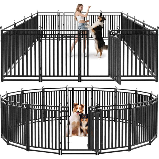 Hign Concerned Outdoor Dog Fence 40 Inch 16 Panel Playpen