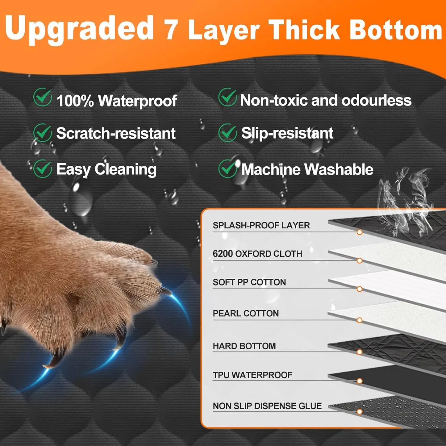 Back Seat Extender for Dogs Hammock for Car Back seat Dog Car Seat Cover with Hard Bottom Dog Car Seat Bed Supports 400lb