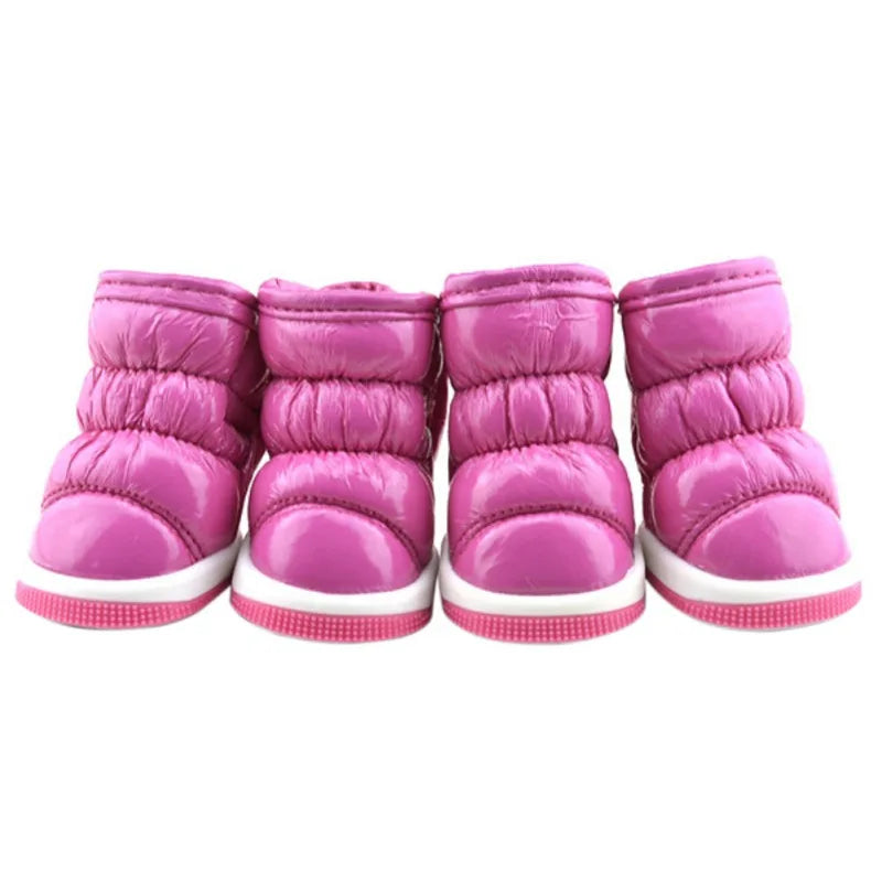 4Pcs/set Pet Dogs Winter Rain Shoes Waterproof Dog Snow Boots