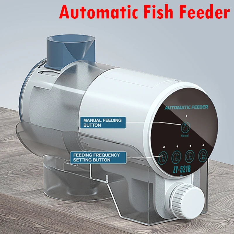 Automatic Fish Feeder With Timer Display For Aquarium